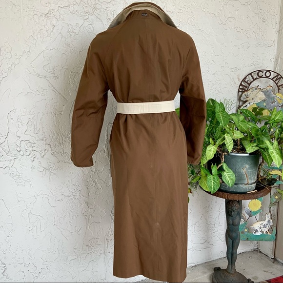 VTG 2in1 Reversible Belted Trench Coat-AQUA 5. Made in England. - Picture 6 of 13